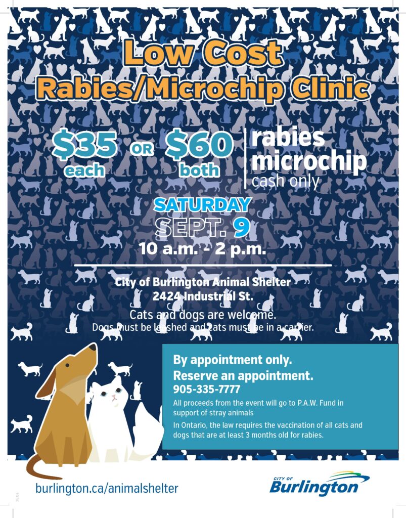 Rabies Vaccine Clinics Ontario Association Of Veterinary Technicians   HAL Rabies Microchip Clinic Poster 9 9 23 803x1024 