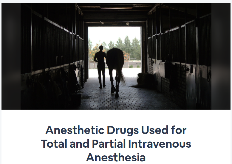 Anesthetic drugs used for total and partial intravenous anesthesia